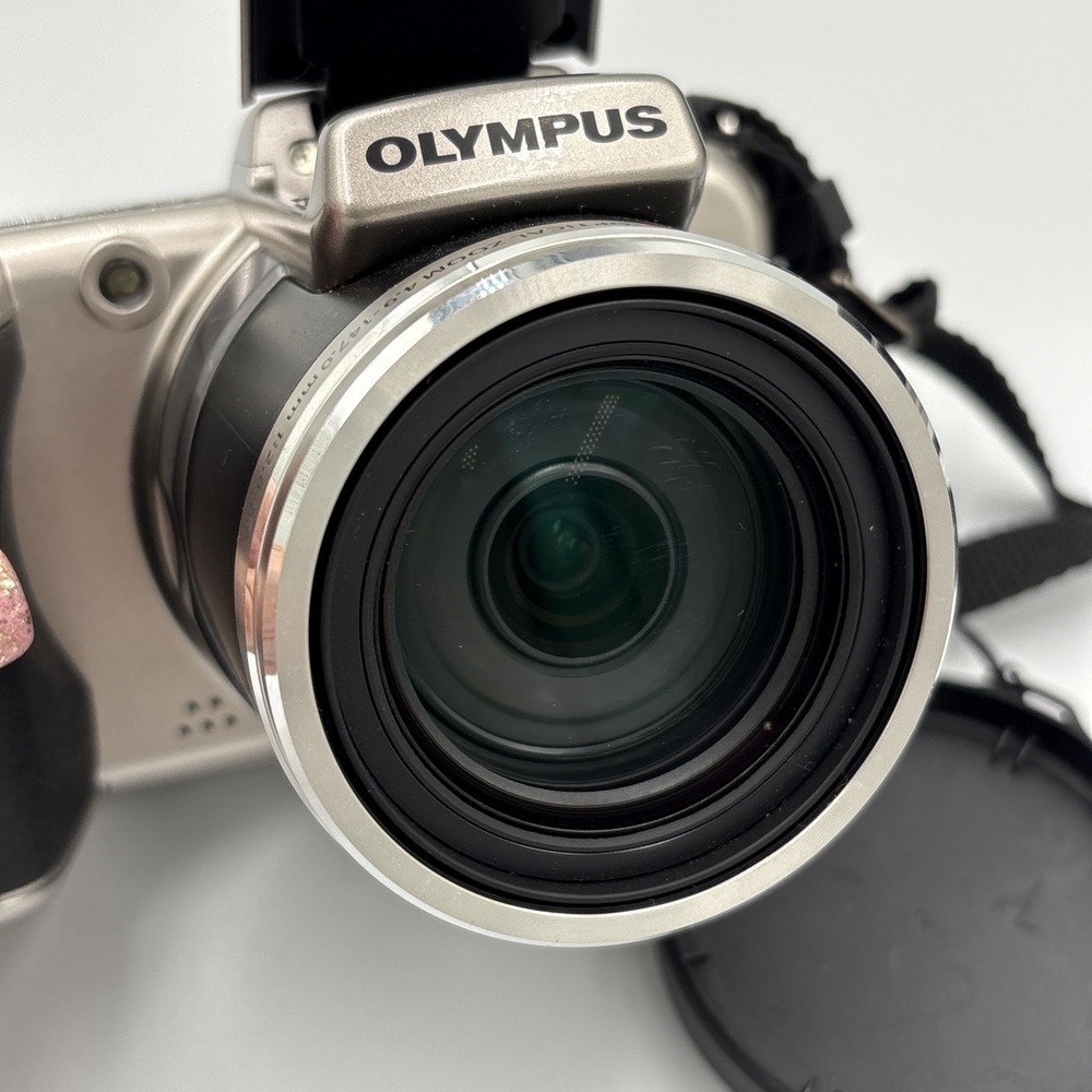 Olympus SP-800UZ 14MP Bridge Digital Camera Silver 30x Zoom + Charger Case Video - Picture 11 of 15